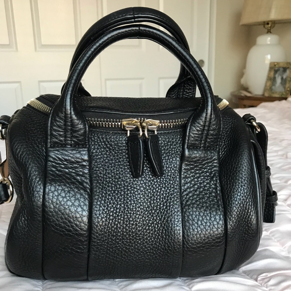 ALEXANDER WANG ROCKIE IN SOFT BLACK WITH PALE GOLD